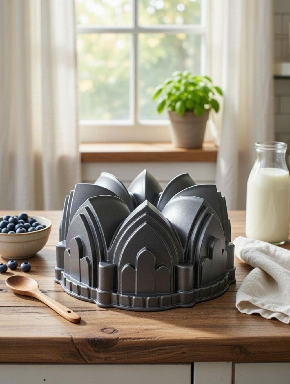Nordic Ware Cathedral 10 Cup Bundt Heavy Cast Aluminum Non Stick Cake Pan USA